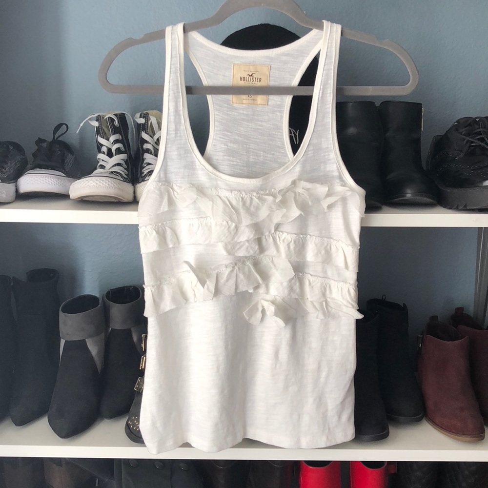 XS Hollister White Tank Top